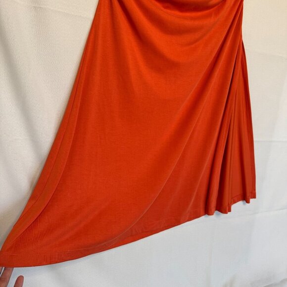 Anthropologie The Gabbie Terra Cotta Strapless Ruched Tube Midi Dress Size Small - Picture 7 of 17